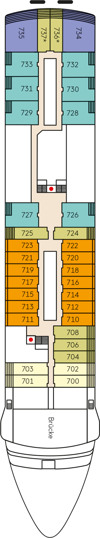 HANSEATIC inspiration - Hapag-Lloyd Cruises - Deck 7 (Deck 7)