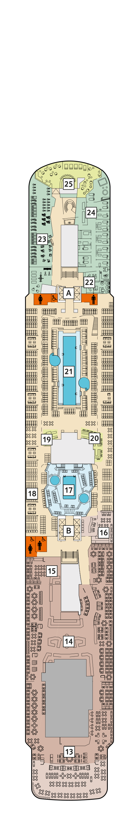 Mein Schiff 6 - TUI Cruises - Deck 12 (Aqua)