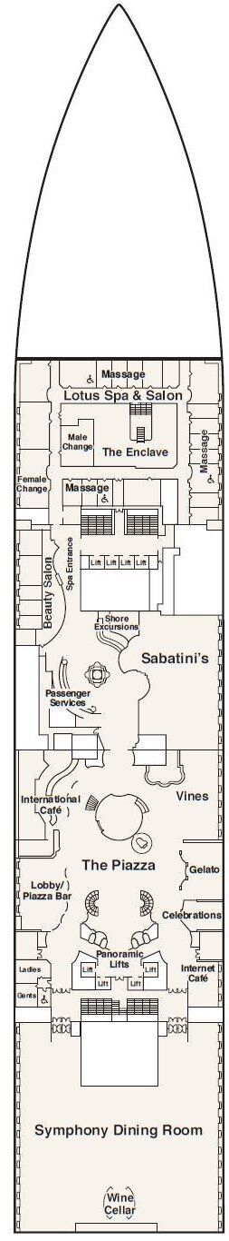 Royal Princess - Princess Cruises - Deck 5 (Plaza)