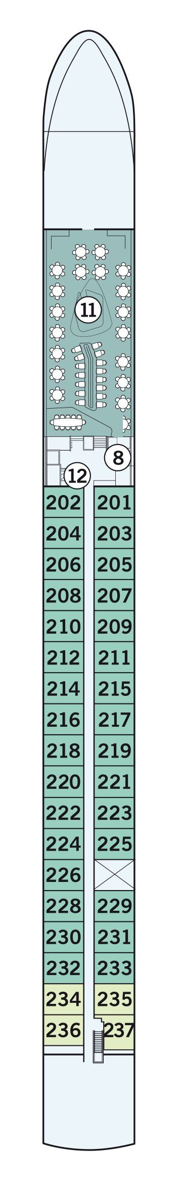 MS Amadeus Riva - Amadeus Flusskreuzfahrten - Deck 2 (Strauss-Deck)