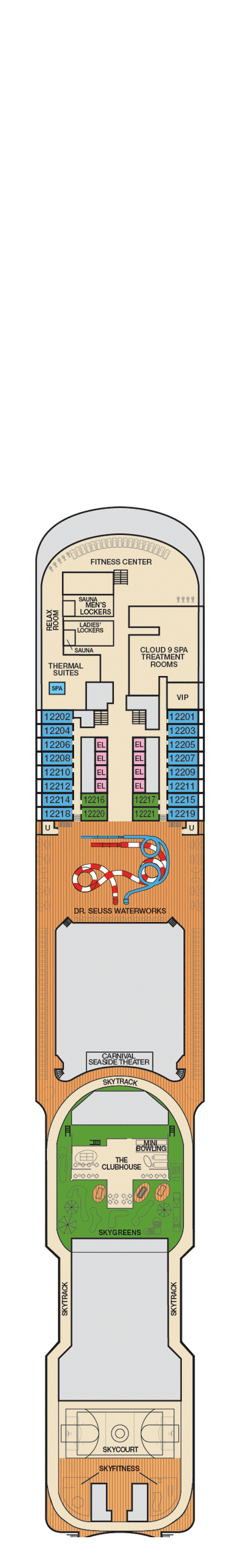 Carnival Horizon - Carnival Cruise Line - Deck 12 (Spa)