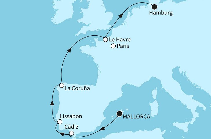 Impressionn zu Mein Schiff Mailights - Die Sonnenseiten Westeuropas