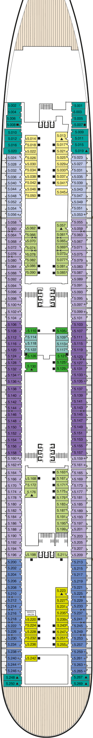 Queen Mary 2 - Cunard Line - Deck 5 (Deck 5)