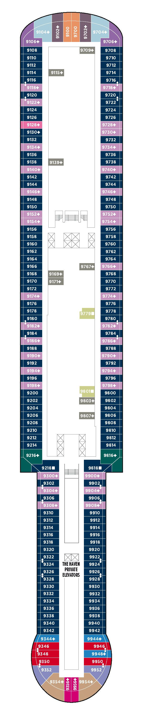 Norwegian Viva - Norwegian Cruise Line - Deck 9 (Deck 9)