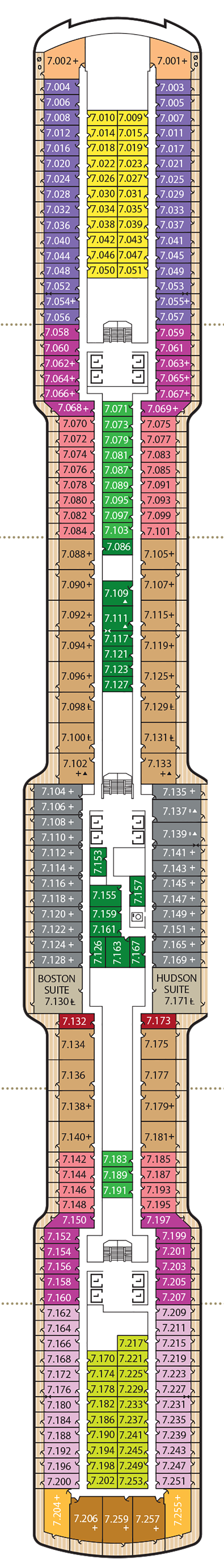 Queen Anne - Cunard Line - Deck 7 (Deck 7)
