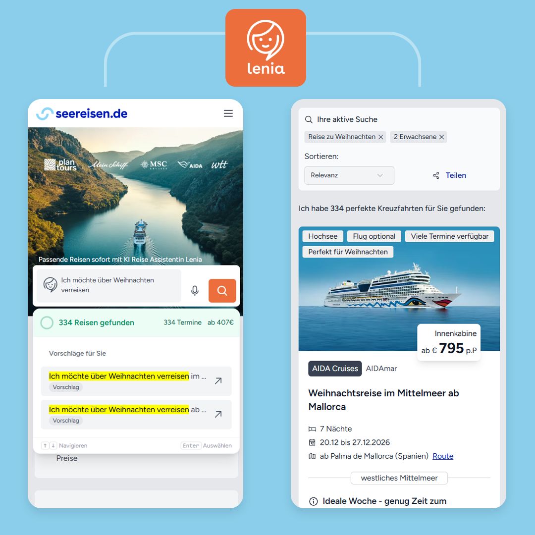 KI Kreuzfahrt Suche Lenia seereisen.de
