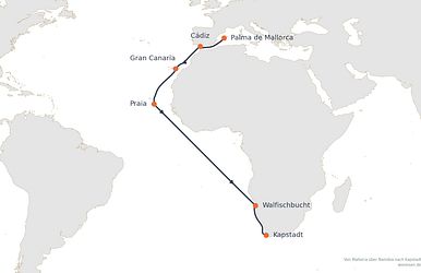 Von Mallorca über Namibia nach Kapstadt