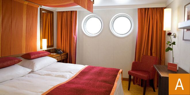 A-ROSA BRAVA - A-ROSA - 2-Bett-Außenkabine, Kategorie A (A)