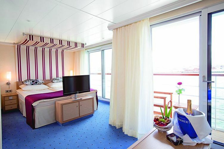 A-ROSA FLORA - A-ROSA - 2-Bett-Balkonsuite mit Balkon und französischem Balkon, Kategorie F (F)