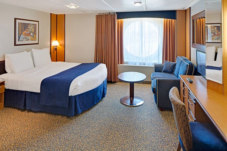 Gemütliche Meerblick Außenkabine auf der Brilliance of the Seas