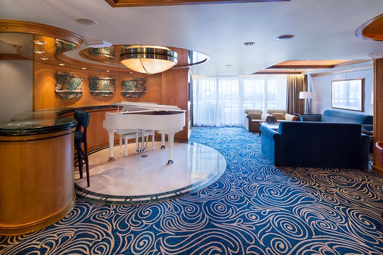 Royal Suite mit Flügel auf der Grandeur of the Seas
