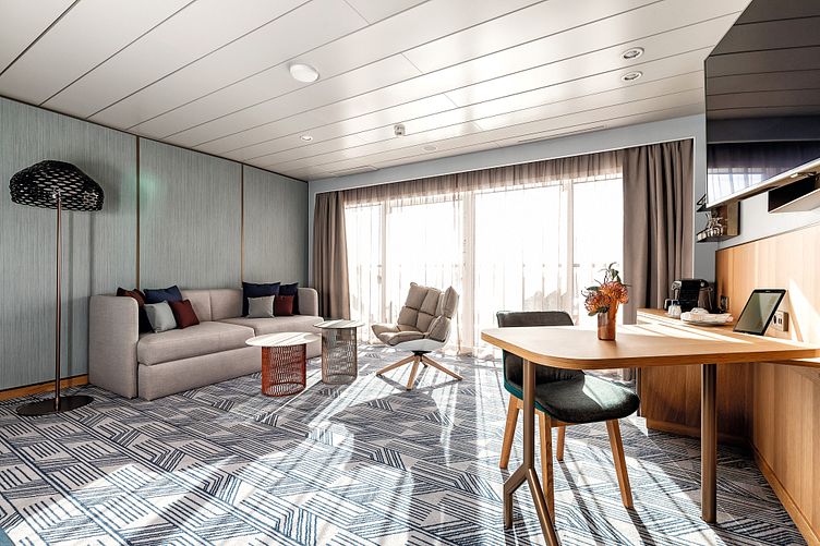 Abb. zeigt Kabine der Mein Schiff 1 Abweichungen möglich.