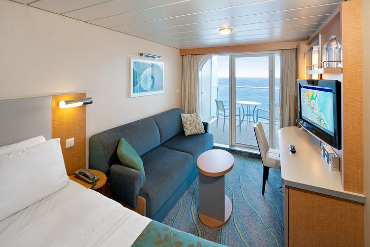 Geräumige Sup Ocean View Balkonkabine auf der Allure of the Seas