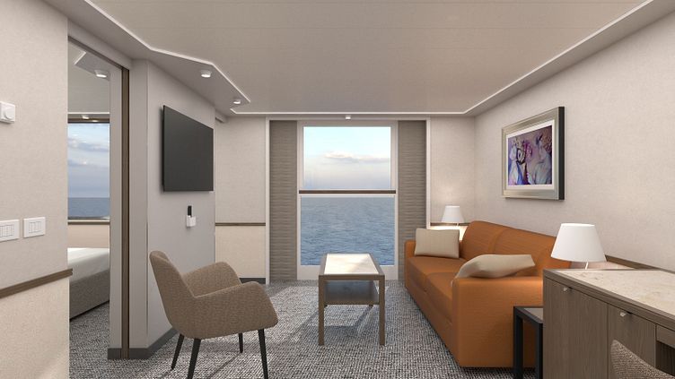 Die renovierten Suiten Kat. 12 der MS Hamburg 2026