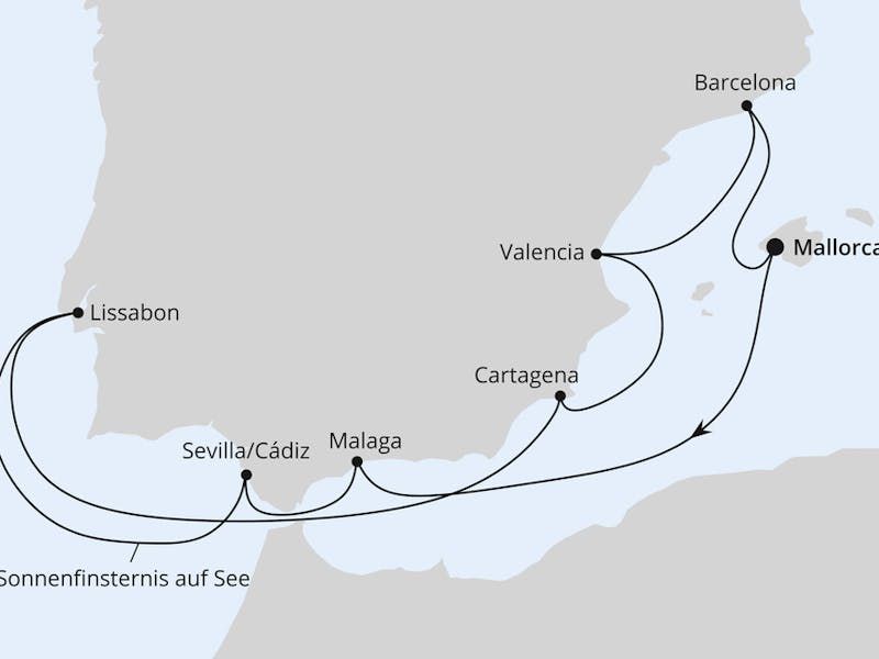 Spanien & Portugal mit Sonnenfinsternis