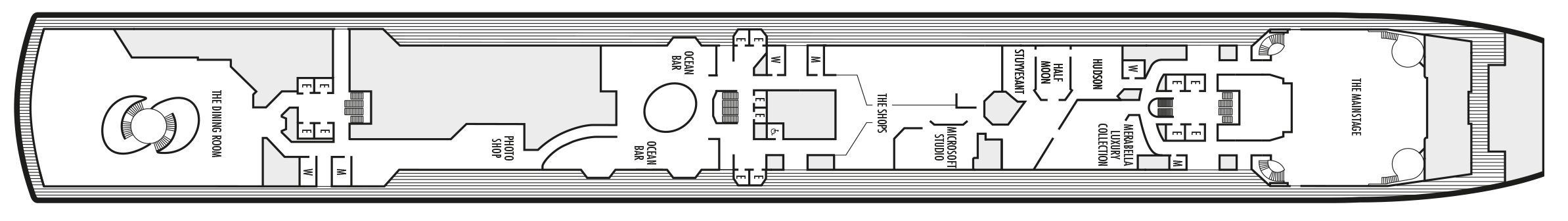 WESTERDAM - Ohne Reederei - PROMENADE DECK | WESTERDAM