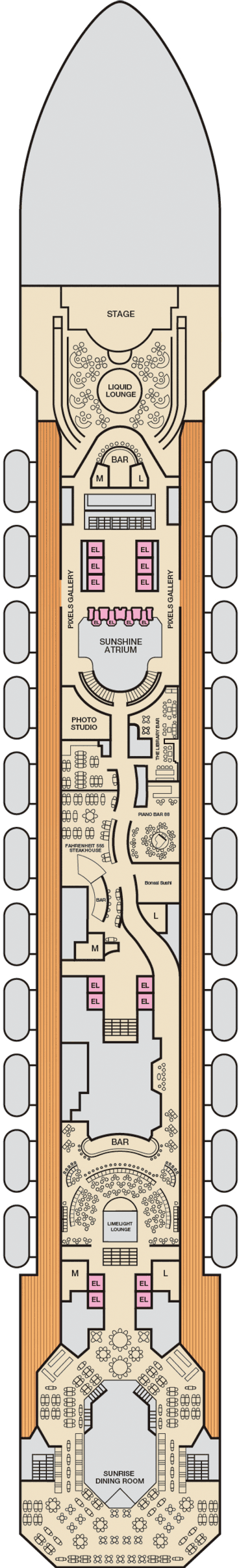 Carnival Sunshine - Carnival Cruise Line - Deck 4 (Mezzanine)