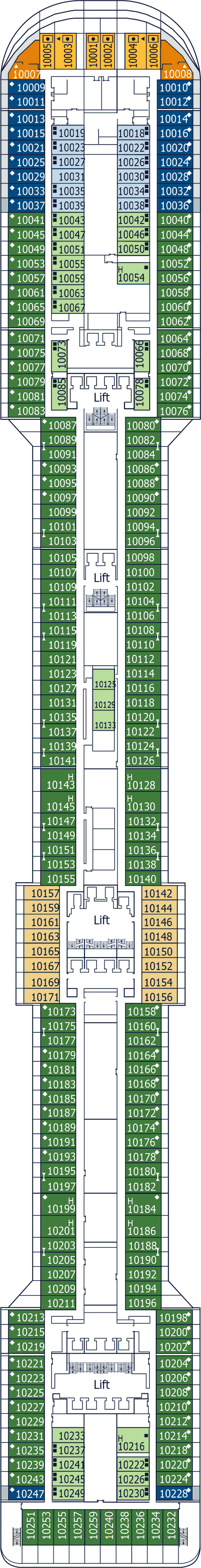 MSC Fantasia - MSC Cruises - Deck 10 (Sogno)