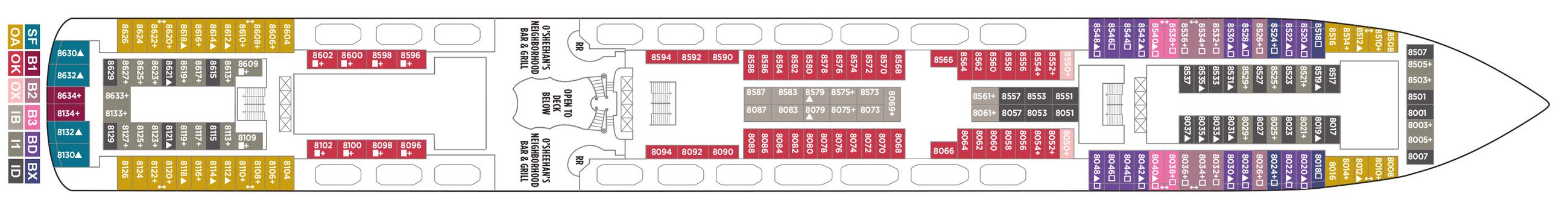 Norwegian Gem - Norwegian Cruise Line - DECK 8