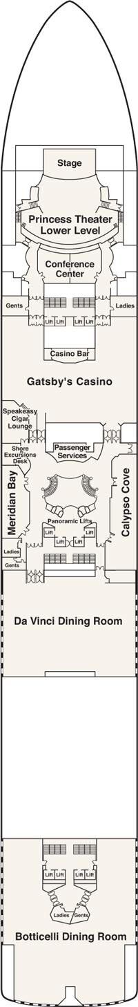 Crown Princess - Princess Cruises - Deck 6 (Fiesta)