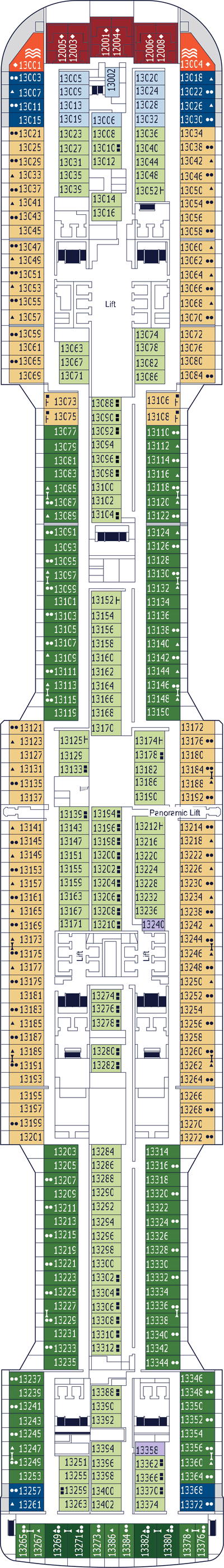 MSC Virtuosa - MSC Cruises - Deck 13 (Bizet)