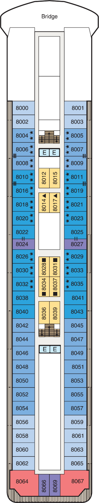 MS Sirena - Oceania Cruises - Deck 8 (Deck 8)