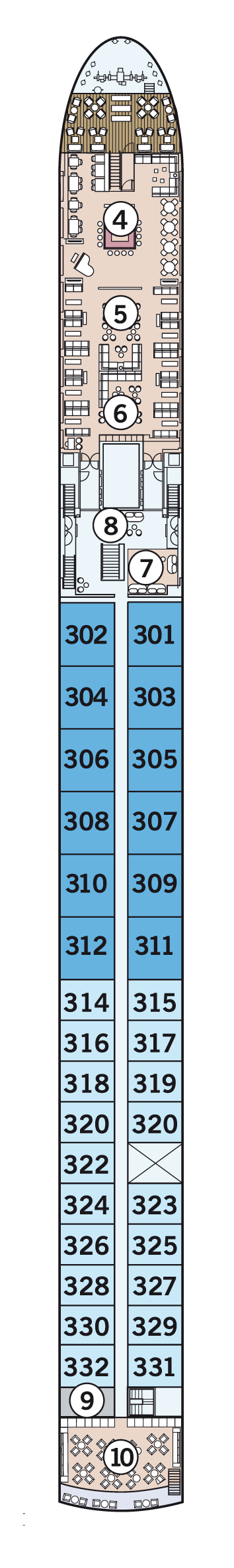 MS Amadeus Imperial - Amadeus Flusskreuzfahrten - Deck 3 (Mozart-Deck)