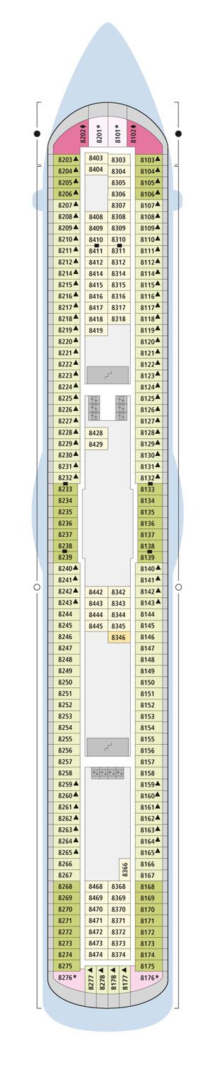 AIDAstella - AIDA Cruises - Deck 8 (Deck 8)