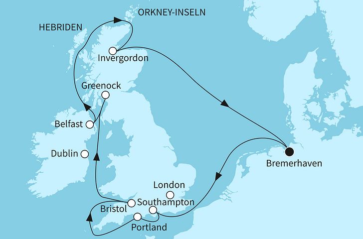 Impressionn zu Brit Crime Reise - Spurensuche auf Hoher See