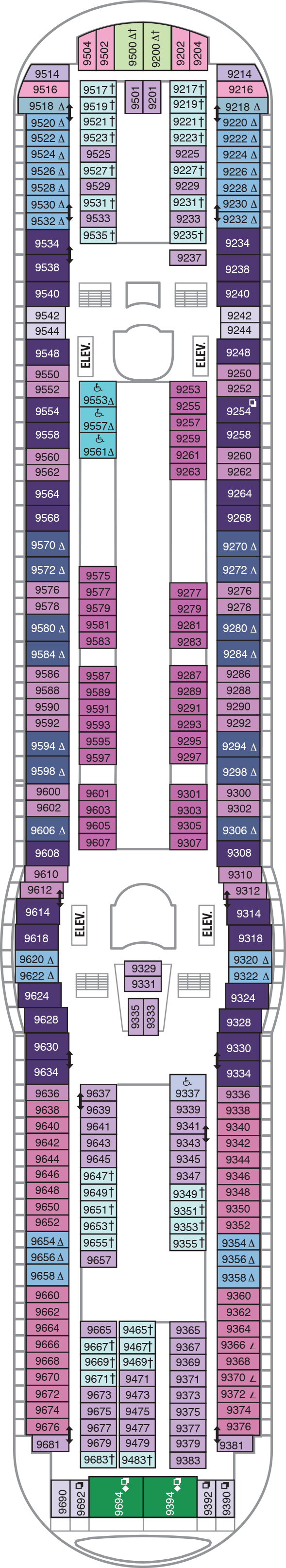 Adventure of the Seas - Royal Caribbean International - Deck 9