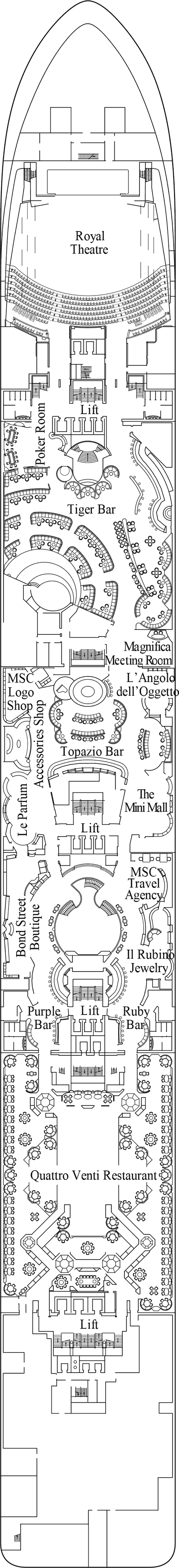 MSC Magnifica - MSC Cruises - Deck 6 (Portofino)