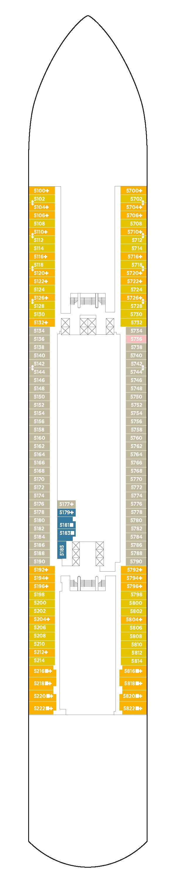 Norwegian Viva - Norwegian Cruise Line - Deck 5 (Deck 5)