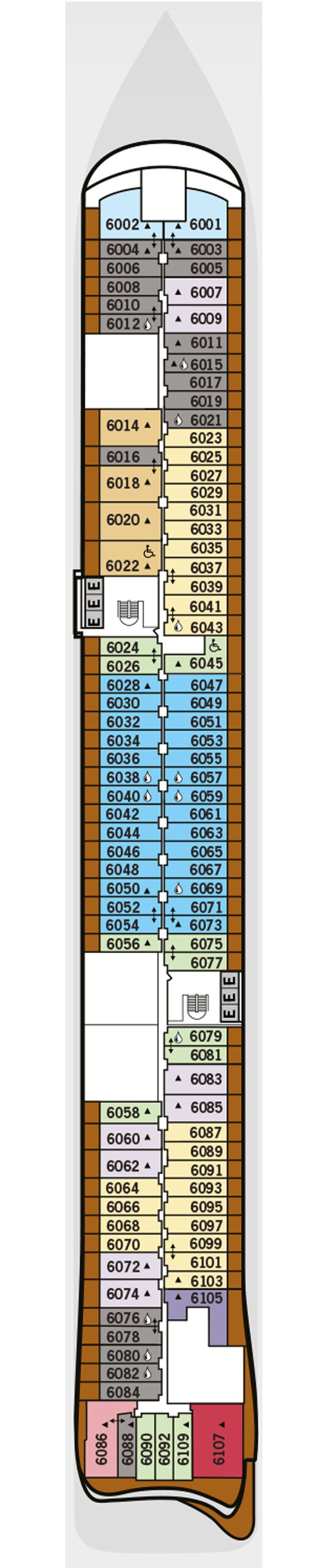 Silver Nova - Silversea - Deck 6 (Deck 6)