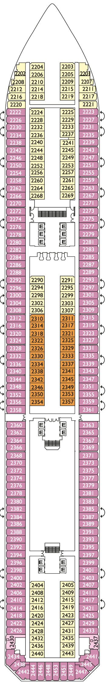 Costa Fortuna - Costa Kreuzfahrten - Deck 2 (Miami)