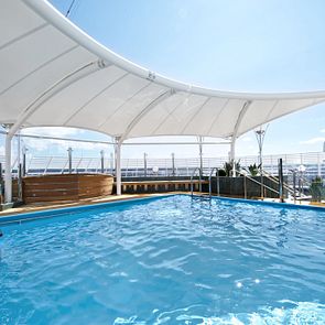 MSC Divina; Fantasia Class; Ship; MSC Yacht Club; The One Pool; Outdoor photography; Pool;