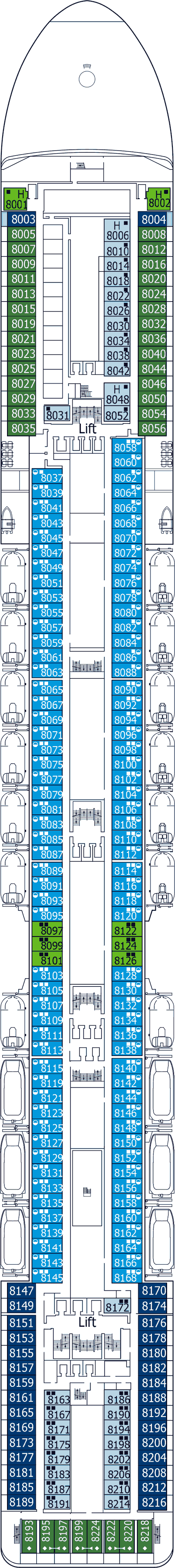 MSC Poesia - MSC Cruises - Deck 8 (Tasso)