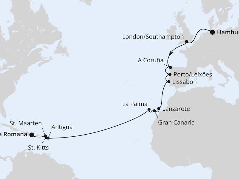 Von Hamburg in die Dominikanische Republik