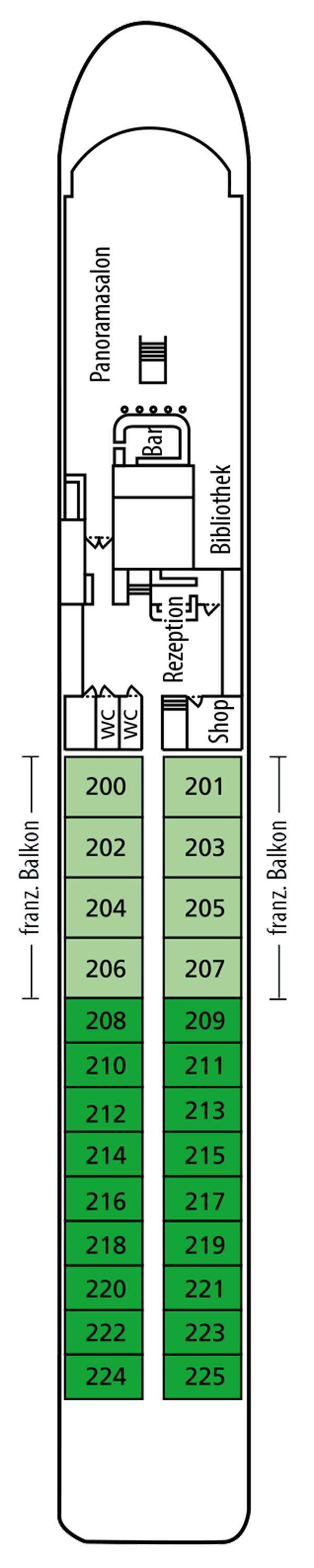 MS Junker Joerg - 1AVista - Deck 2 (Oberdeck)