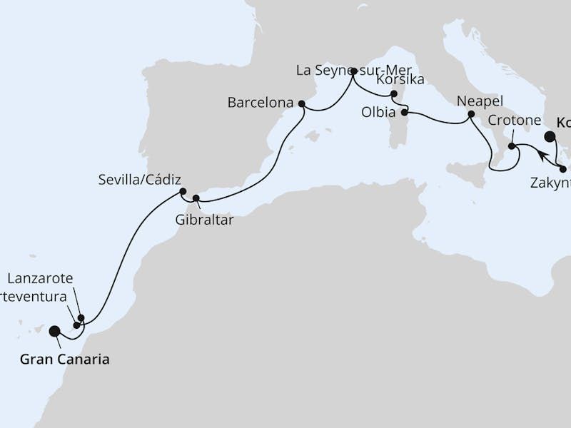 Griechenland, Andalusien & Kanaren ab Korfu 1
