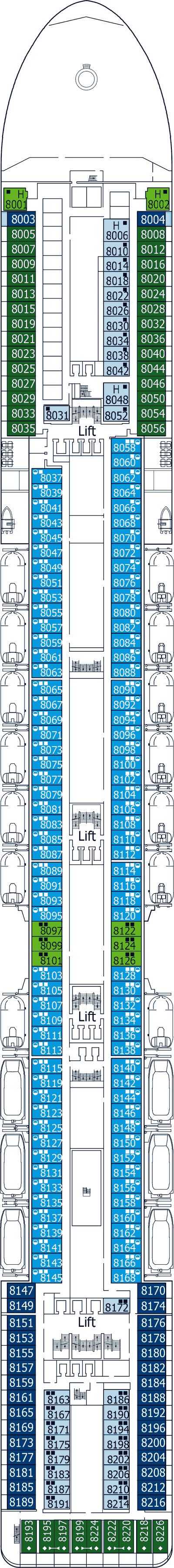 MSC Magnifica - MSC Cruises - Deck 8 (Camogli)