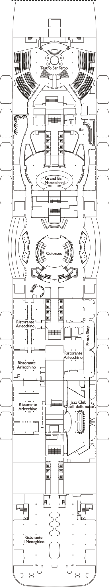 Costa Smeralda - Costa Kreuzfahrten - Deck 6 (Matera)
