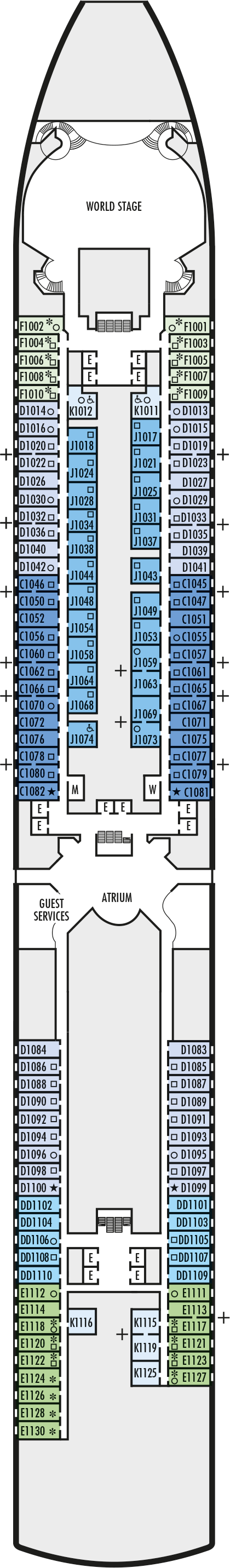 MS Nieuw Amsterdam - Holland America Line - Deck 1 (Main)