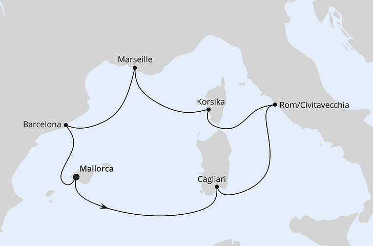Impressionn zu AIDA Sommer Special - AIDAcosma - Mediterrane Schätze mit Sardinien