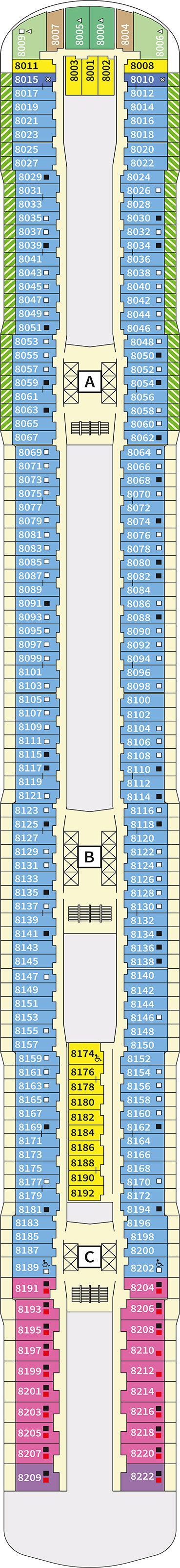 Mein Schiff Relax - TUI Cruises - Deck 8 (Deck 8)