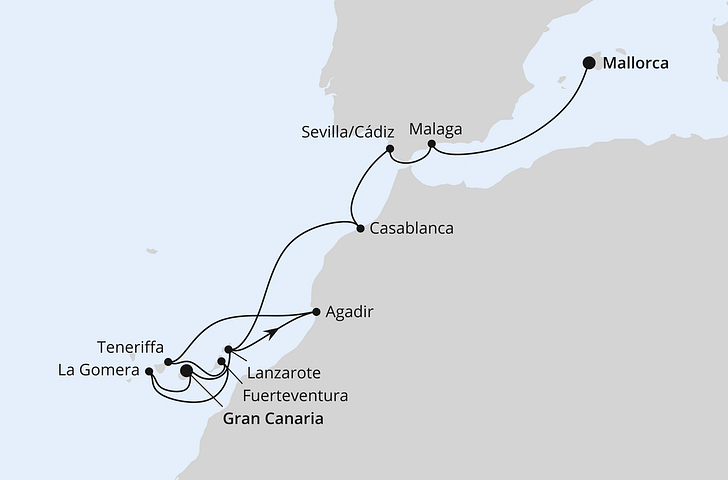 Impressionn zu AIDA Winter 2026/27 - Kanaren & Andalusien