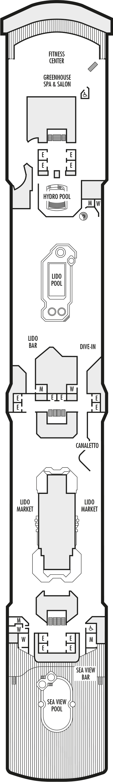 MS Noordam - Holland America Line - Deck 9 (Lido Deck)