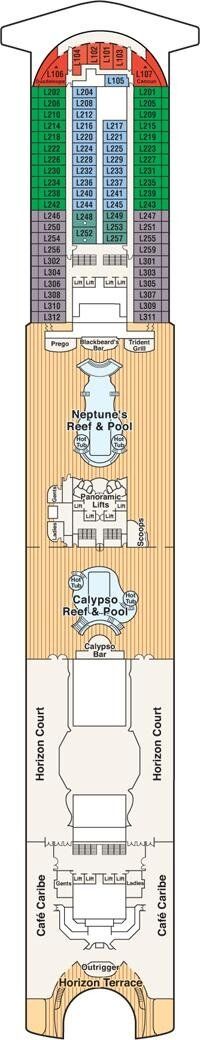 Caribbean Princess - Princess Cruises - Deck 15 (Lido)