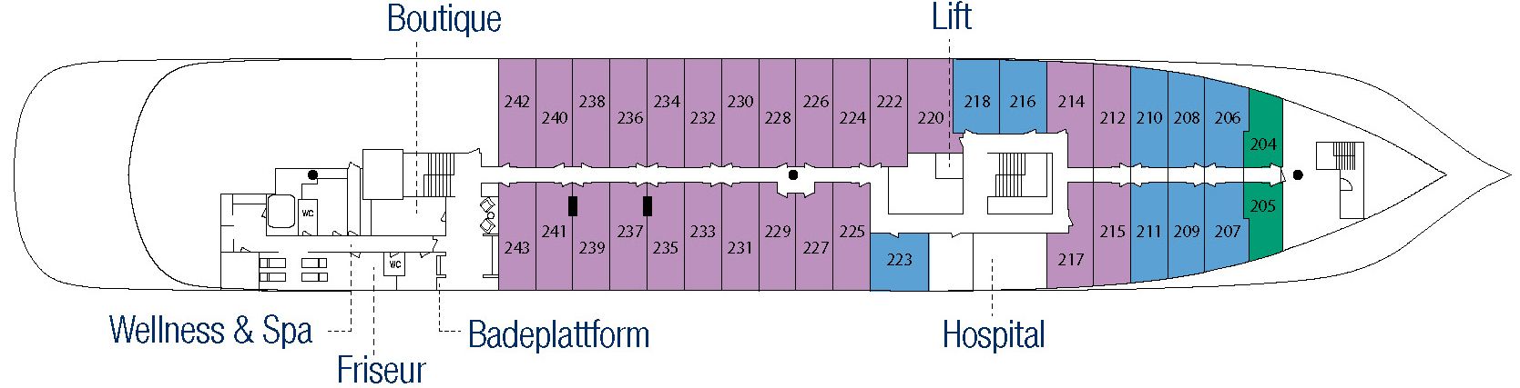 Sea Cloud Spirit - Sea Cloud Cruises - KABINENDECK