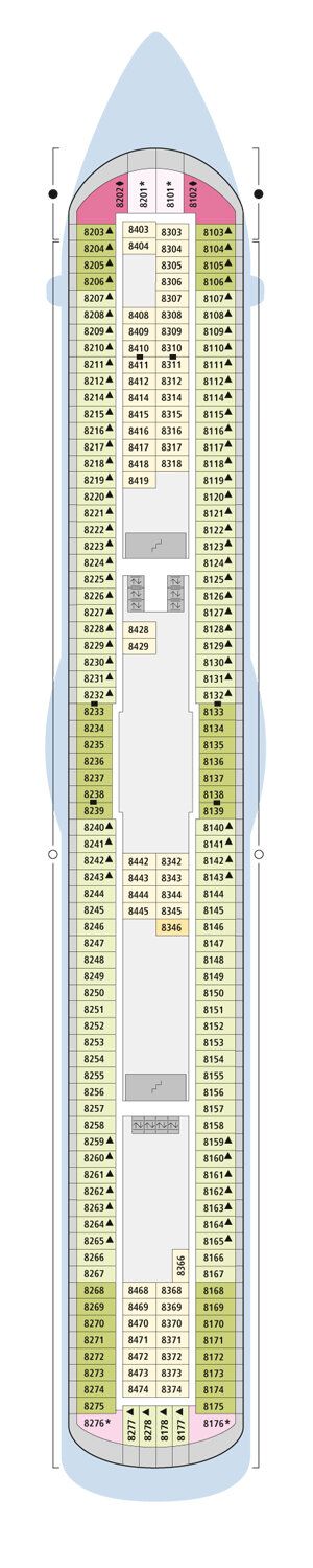 AIDAblu - AIDA Cruises - Deck 8 (Deck 8)