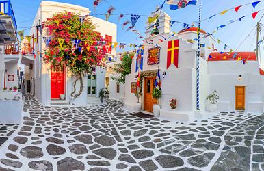 östliches mittelmeer mit mykonos